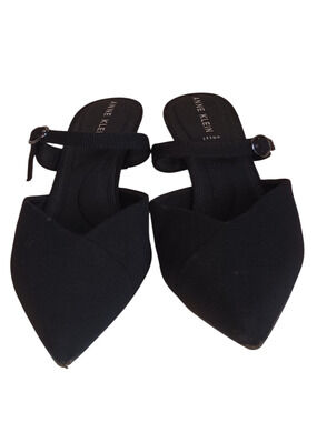 Women's Anne Klein iflex Black Slinkback Fabric Heels Size 7.5